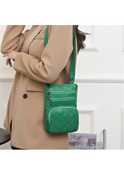 Solid color designer 2022 new high quality leather ladies shoulder bag fashion small women messenger bags mobile phone bag sac