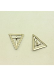 30pcs ID20mm Metal Flat Triangle Pin Buckles Strap Belt Adjust Adjuster Clasp Hook DIY Clothes Shoes Decoration Buckle