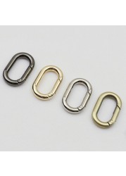 2pcs Metal Spring Oval Ring Buckle Keyring Belt Bag Belt Buckle Dog Leash Snap Clasp Bag Handle Connector Bag Hardware Accessories