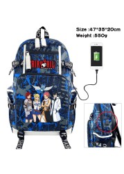 Fairy Tail Anime Backpack Large Capacity School Bag Men Women Multifunctional Laptop Backpack Travel Bag