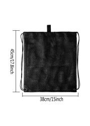 Heavy Duty Drawstring Mesh Bag Beach Sports Equipment Storage Bag Swimming X7YA