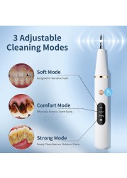 Ultra Sonic Dental Scaler for Teeth Tartar Stain Dental Calculus Remover Electric Sonic Dental Plaque Cleaner Dental Stone Removal