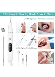 Plaque Stains Removal Cleaner Teeth Whitening Portable With LED Electric Sonic Dental Calculus Dental Scaler Oral Tartar Remover