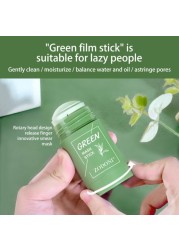 Green Tea Solid Mask Deep Cleaning Moisturizing Mud Mask Shrink Pores Blackhead Masks Purifying Mud Stick Skin Care TSLM1