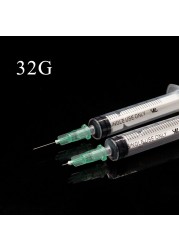 32g puncture needle transparent syringe injection glue clear tip cap for pharmaceutical injection needle 32g 4mm 13mm