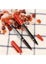 3pcs Leather Tattoo Marker Screed Dual Tip Permanent Tattoo Piercing Pen Tool Body Art Supply