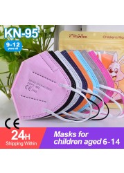 10-100pcs Cute Kids KN95 Mask CE FFP2 Mascarillas 5 Layers Children Mouth Mask Baby Respirator ffp2 Mask Ninos Girls Boys Masque