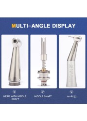 Dental equipment for dentist 1:1 contra angle handpiece FX25 external water spray non-optical handpiece compatible with air motor