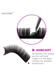 Abonnie All Volume C/D/L Classic Individual Curl Eyelash Extension Eye Lashes Tray Russian Volume Matte Eyelashes