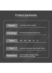 Disposable Eyebrow Tattoo Needles 1R 3R 5R 5F 7F Sterile Permanent Makeup Cartridge Needles Microblading