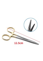 Stainless steel needle holder thick and thin double eyelid needle 12.5cm surgical needle holder