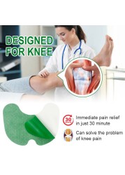 6/24pcs Wormwood Knee Pain Relief Patch Herbal Hot Compress Relaxing Knee Medical Plaster Arthritis Muscle Joints Knee Stickers