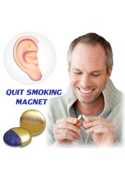 8pcs/4pairs Stop Smoking Magnet Quit Smoking Ear Acupressure Magnet Natural Ingredients No Side Effect Health Therapy A381