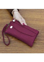 Fashion Women Leather Wallet Female Purses Zipper Wallet Ladies Coin Card Holders Waterproof Portable Phone Wallet