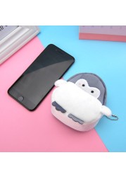 1pc Kawaii Penguin Plush Purse Coin Card Bag Wallet Pendant Ornaments Storage Bag Plush Toy Lipstick Bag For Kids Gift