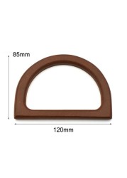 High Quality Replacement DIY Handbag Purse Frame Bag Accessories Wooden Handle