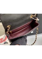 Classic cow and sheep leather bag ladies new net red fashion caviar bag trend wild luxury simple leather production high quality