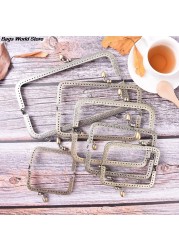 1PC Bronze DIY Purse Handbag Handle Coins Bags Metal Kiss Clasp Frame Lock New Fashion Handle 8.5/10.5/12.5/15/16/18/20cm