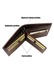 Luxury Fashion Men Leather Wallet Slim Coin Purse Business Foldable Wallet Man Card Holder Pocket Clutch Male Bags Tote Bag