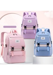 2021 Children Backpack New Large Capacity School Bags Teenagers Leisure Backpack Lightweight Wearable British Style