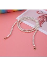 100/120cm Pearl Bag Strap Handbag Handles DIY Purse Replacement Long Beaded Chain For Shoulder Bag Straps Pearl Webbing