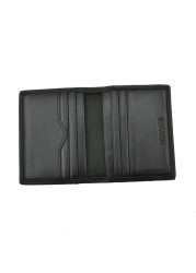 GENODERN Black Genuine Leather Card Case Credit Card Holders Wallet First Cowhide Card Holders Gift for Man