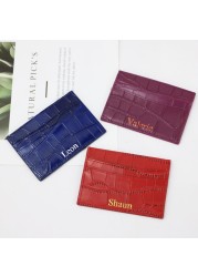 Classic Crocodile Pattern Card Holder Men Women Genuine Leather Credit Card Case ID Card Holder Card Holder Wallet Purse Pouch