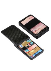 Carbon Fiber Wallet With RFID Lock For Men Women Card Holder Wallet 2019