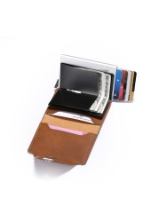 Personalized RFID Wallet for Men and Women Name Aluminum Metal Wallet Business Card Holder