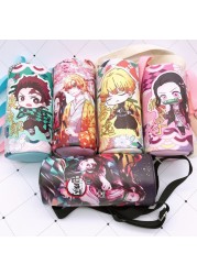 Devil Blade Cartoon Anime Peripheral PU Cup Cover Demon Slayer Kimetsu no Yaiba Kamado Nezuko Student Children Kids Kettle Bag