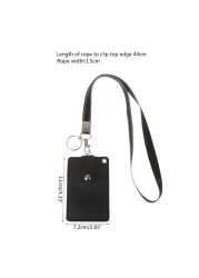 Universal ID Card Holder with Key Ring and Neck Lanyard for Men Women Kids Work Office School 5 Colors New 2019