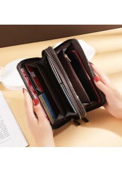 Luxury Brand Women Wallets Double Zippers Coin Bag Mobile Phone Bag Fashion Clutch Wallet Female Money Bag carteras para mujer