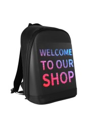 LED Display Backpack Wireless Business Travel School Bag for Laptop Women Men Outdoor Walking Panel WiFi