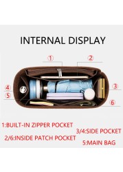 BAMADER Fits Brand Women's Bags Insert Bags Felt Cloth Travel Portable Toiletry Bag for Men Girl Storage Toiletry Liner Bags