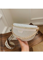 Fashion Chain Women Waist Bags For Women Wide Belt Women Waist Bag For Ladies