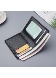 Men's Short Wallet Men Vertical Thin Wallet USD Driver's License Wallet Small Wallet