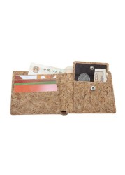 New Rustic Cork Men's Short Wallets Bifold Men's Wallet Eco Friendly Cork Billfold Card/ID Holder Luxury Business Foldable Wallet