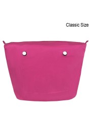 Classic Mini Size Waterproof Solid Canvas Insert Inner Liner Insert Zipper Pocket For Obag O Bag Silicone Handbag Bag