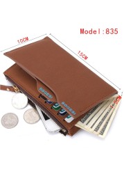 Hot Fashion Men Wallet Wallets For Women With Checkbook Holder Purse Clutch Slim Wallet Men Purses With Coin Zipper Gift Bag