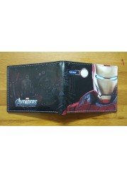 Disney Marvel Avengers Iron Man Spider-Man give boys birthday gifts anime cartoon short two fold wallet purse