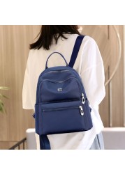 2021 New Designer Nylon Backpack Teenagers Students Solid Color Mochila High School Bag Women Travel Bag Girls Shoulder Bag