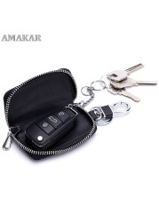 Fashion Genuine Leather Car Key Bag Unisex Crocodile Print Zipper Top Quality Cow Split Key Organizer Purse