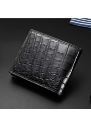 Crocodile Genuine Leather Wallet Luxury Design Clutch Wallet for Men High Quality Wallet Brown Black Crocodile Bifold