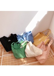 Canvas Purses and Handbag Shoulder Bags for Women 2020 Casual Fashion Girls Shopper Phone Bag Wholesale Shopping Large Wallet