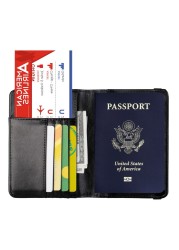 USA USA RFID Men Passport Wallet Cover Holder