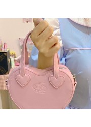 Xiuya Japanese Handbag for Girls Small Cell Phone Women Shoulder Bag Female Kawaii Cute Heart Lolita Crossbody Bag Women 2022