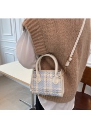 Vintage Women Shoulder Bags Fashion Plaid Pattern Casual Ladies Bags Outdoor Purse Shoulder Messenger Bags