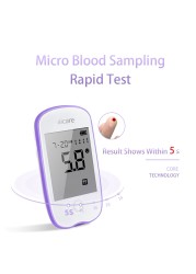 AICARE Blood Glucose Meter Glucometer Diabetic 50/100 Test Strips Lancets Blood Sugar Meter Monitor Medical Devices Tester