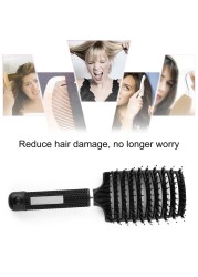 Scalp Massage Comb For Women, Bristles And Nylon, For Wet Or Curly Hair, Detangling Hair, For Hairdressing Salon