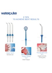 Waterpulse Oral Irrigator v300 12 Pressure Water Flosser 800ml Dental Cleaner Family Care Irrigator Dental Dental Water Jet 5 Tip